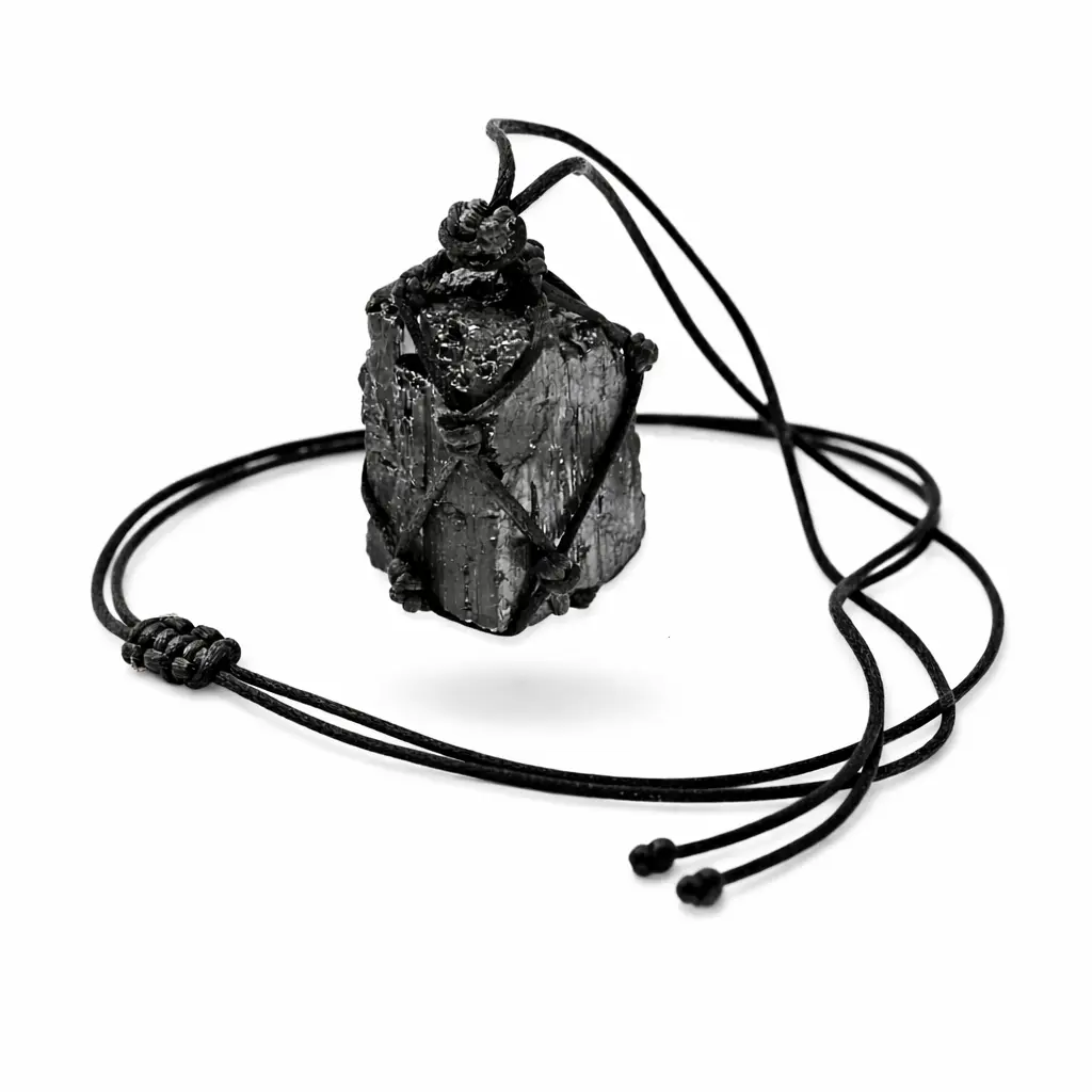 Czarny turmalin - naszyjnik