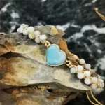 Bransoletka Serce z Amazonitu