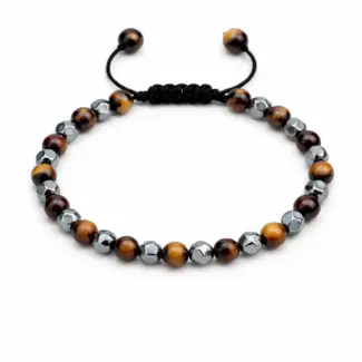 Bransoletka tygrysie oko i hematyt