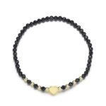 Bransoletka z Czarnym Obsydianem – Serce