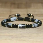 Bransoletka z Kamienia Obsydian Śnieżny