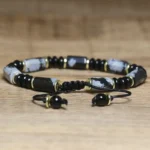 Bransoletka z Kamienia Obsydian Śnieżny-2