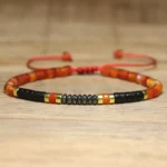 Bransoletka z czarnego i czerwonego agatu - Siła harmonii