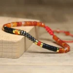 Bransoletka z czarnego i czerwonego agatu - Siła harmonii