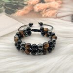 Podwójna bransoletka 3 kamienie - Triada Mocy