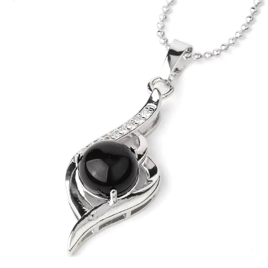 naszyjnik czarny agat naszyjnik czarny agat