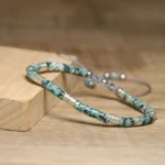 Bransoletka Regulowana z Turkusem Afrykanskim