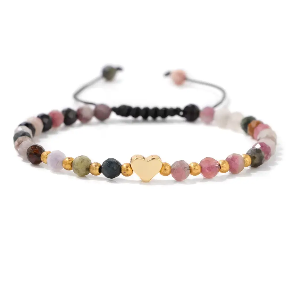 Bransoletka Serce - Turmalin Wielobarwny Bransoletka Serce - Turmalin Wielobarwny