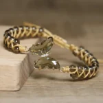 Bransoletka z Kwarcem Dymnym - Motyl