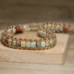 Bransoletka z Rodonitu i Jaspisu - Serce