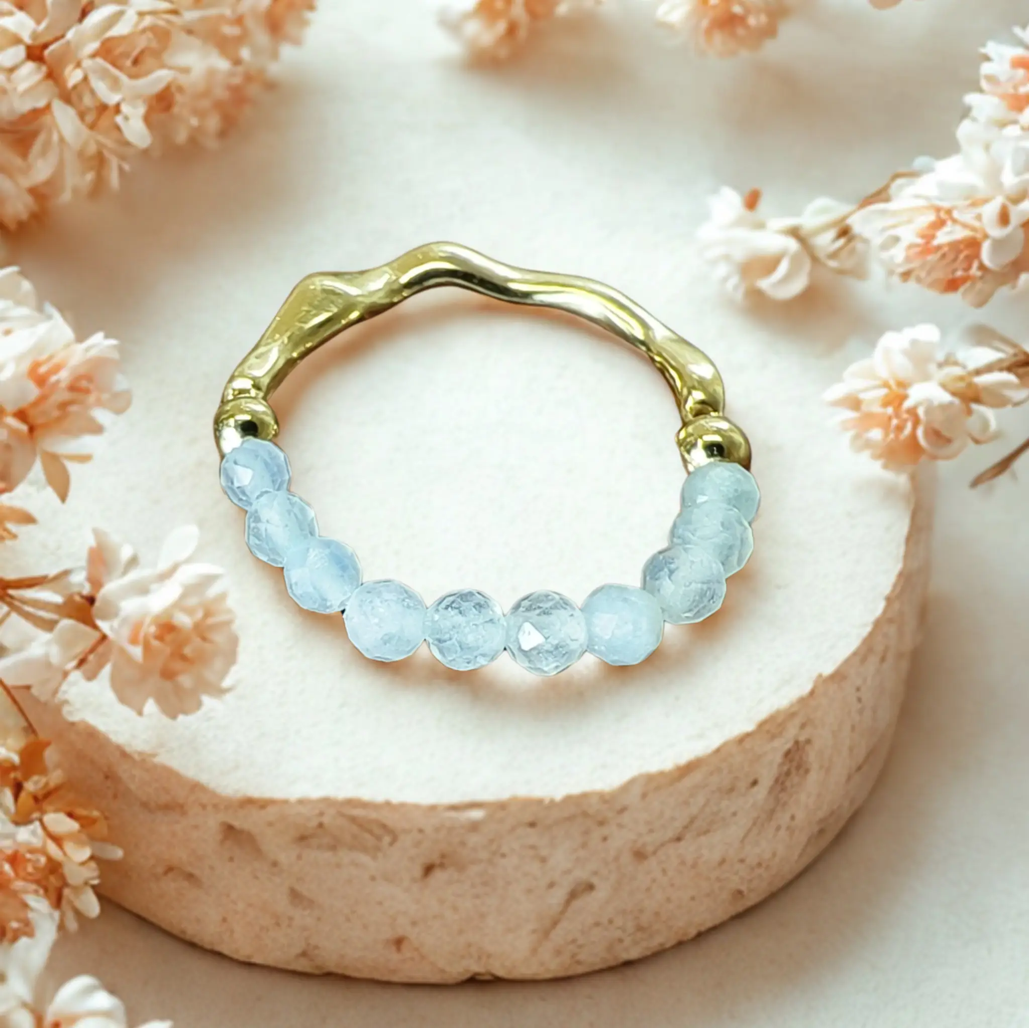 Pierścionek akwamaryn