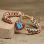 Bransoletka z Jaspisu Barwy Zorzy - Serce