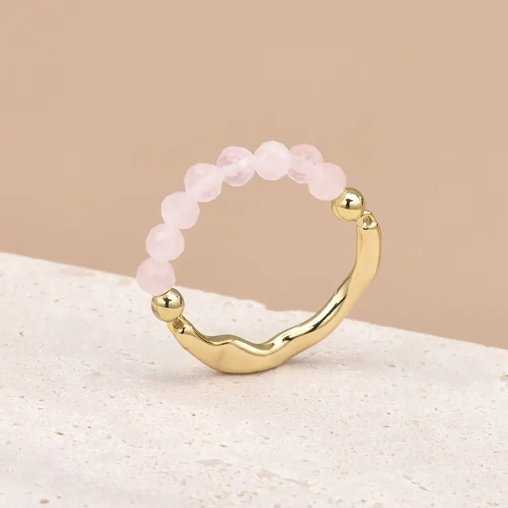 pierścionek z kwarcem różowym pierścionek z kwarcem różowym