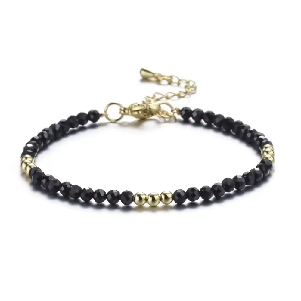 Bransoletka Regulowana Czarny Turmalin