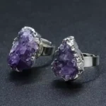 Pierścionek ametyst szczotka