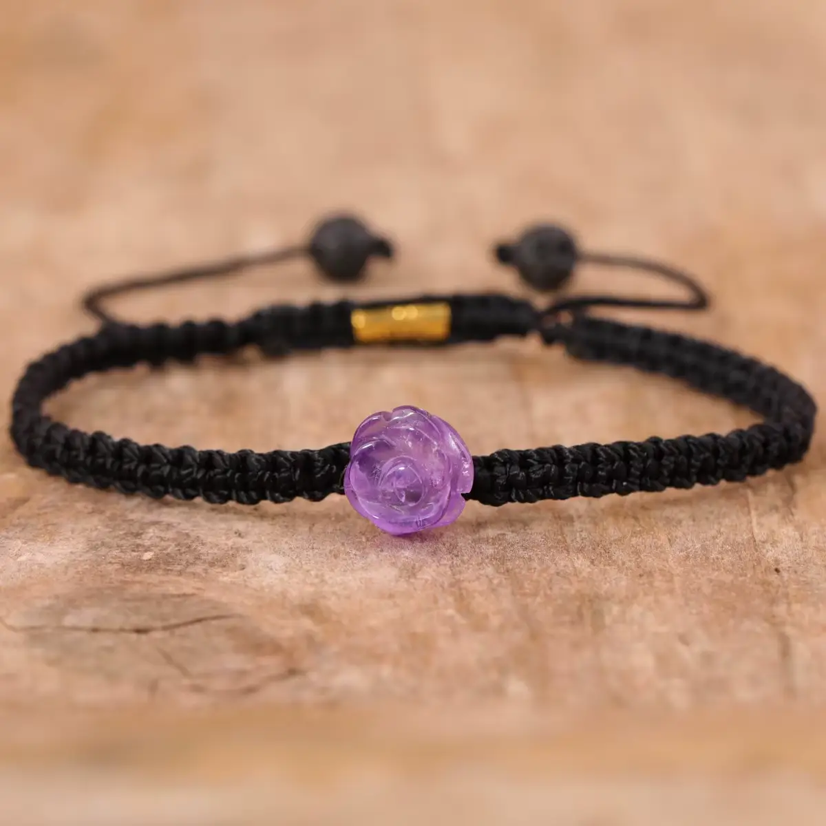 Bransoletka ametyst róża Bransoletka ametyst róża