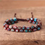 Podwójna bransoletka z jaspisu - Barwy Zorzy