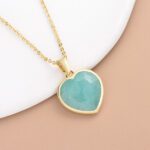 Naszyjnik Amazonit Serduszko