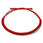 Czerwona makrama - bransoletka szczęścia