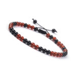 Karneol i Czarny Agat – Bransoletka