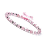 Kwarc Różowy i Hematyt - Bransoletka