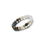 Turkus afrykański i kamień księżycowy – pierścionek