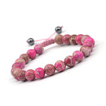 Jaspis cesarski - różowa bransoletka