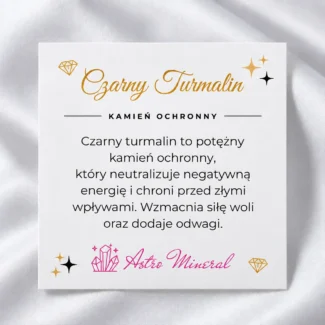 Czarny Turmalin – karta z opisem właściwości kamienia