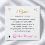 7 czakr - karta z opisem biżuterii