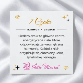 7 czakr - karta z opisem biżuterii